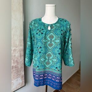 Vintage Rare Miss Universe 2006 Boho 3/4 Sleeve Blouse – Boutique Collection